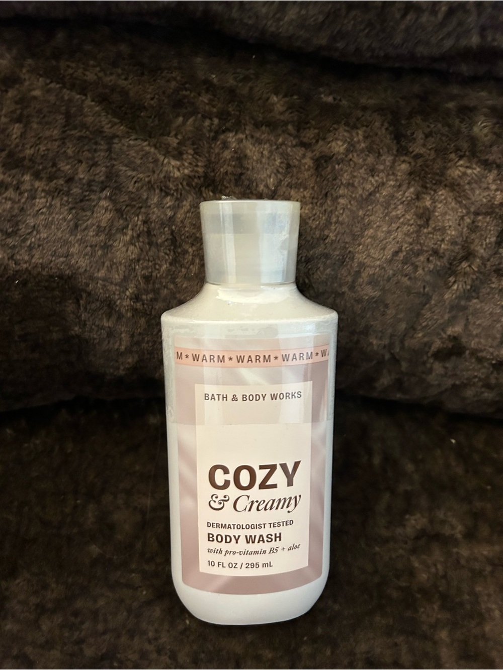 Bath & Body Works Cozy & Creamy Body Wash - White, Pink Accents